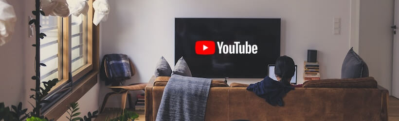 Youtube kijken op een tv scherm